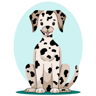 Oval Dalmatian Sticker
