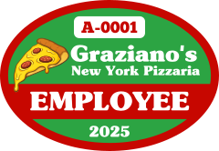 Oval Employee Parking Permit Sticker