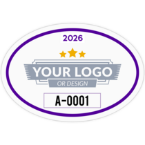 Oval Parking Permit with Your Logo