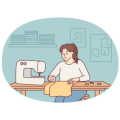 Oval Seamstress Sticker