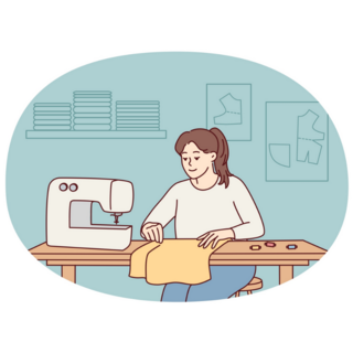 Oval Seamstress Sticker