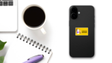 Overdose Awareness Day Pill Bottle Sticker on a Phone (New) example