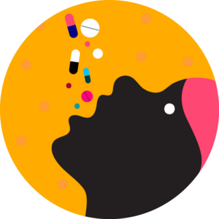 Overdose Of Drugs Abstract Awareness Illustration Sticker