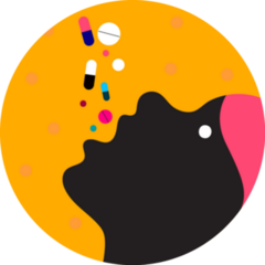 Overdose Of Drugs Abstract Awareness Illustration Sticker