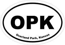 Overland Park, Kansas Oval Stickers