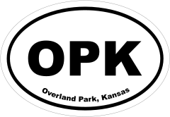 Overland Park, Kansas Oval Stickers