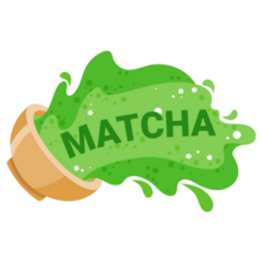 Overturned Cup Spilling Green Matcha Sticker