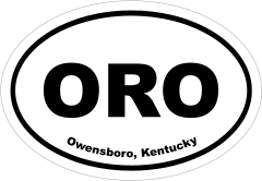 Owensboro, Kentucky Oval Stickers