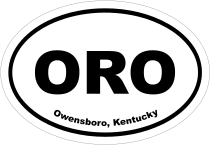 Owensboro, Kentucky Oval Stickers