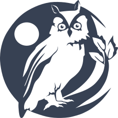 Owl At Night Sticker