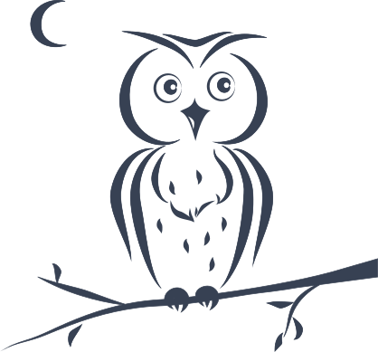 Owl-Bird On A Limb Sticker