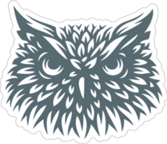 Owl Head Sticker