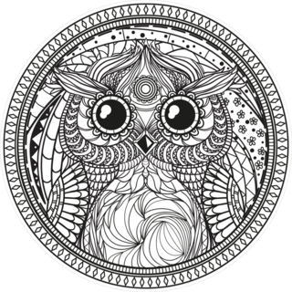 Owl Mandala Sticker