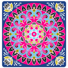 Ox Cart Wheel Square Sticker