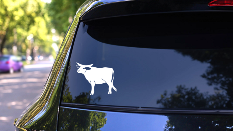 Ox Sticker on a Rear Car Window (New) example