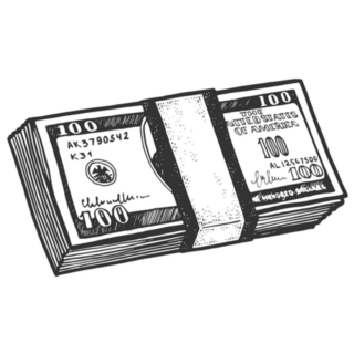 Pack of US Dollars Sticker