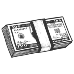 Pack of US Dollars Sticker