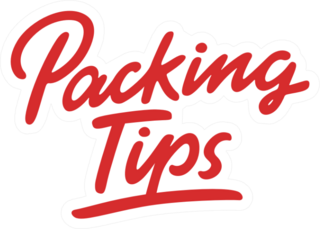 Packing Tips Lettering Sticker