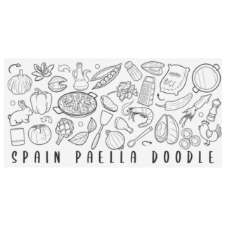 Paella Spanish Food Doodle Sticker