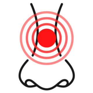 Pain Or Allergy Nose Icon Sticker