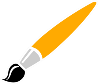 Paint Brush Icon Sticker