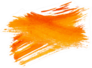 Paint Brush Stroke Orange Watercolor Sticker