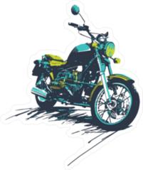 Paint Drip Motorcycle Sticker