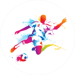 Paint Drops and Spray Soccer Player Sticker