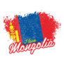 Paint Splattered Flag I Love Mongolia Sticker