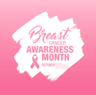 Painted Breast Cancer Awareness Month Sticker