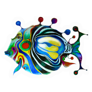 Painted Bright Clown Fish Sticker