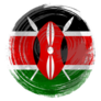 Painted Brush Grunge Kenya Circle Sticker