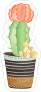 Painted Cactus with Flowers Sticker