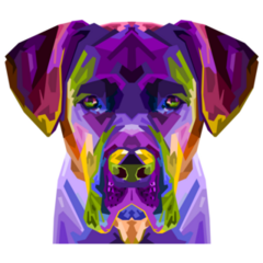 Painted Cane Corso Sticker