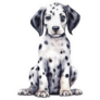 Painted Dalmatian Pup Sticker 