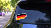 Painted Germany Flag Sticker on a Rear Car Window (New) example