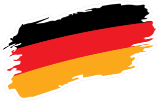 Painted Germany Flag Sticker