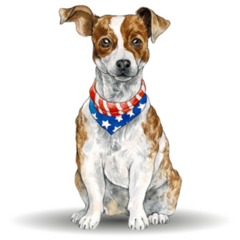 Painted Jack Russell Sticker