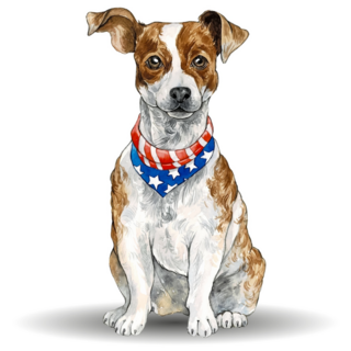 Painted Jack Russell Sticker