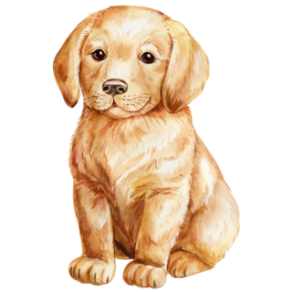 Painted Lab Puppy Sticker