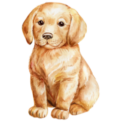 Painted Lab Puppy Sticker