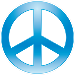 Painted Peace Symbol Sticker