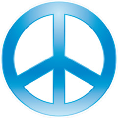 Painted Peace Symbol Sticker