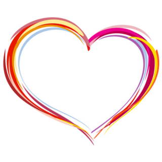 Painted Rainbow Heart Sticker