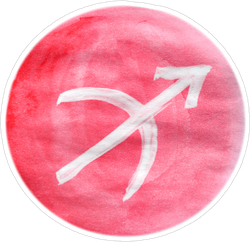 Painted Sagittarius Zodiac Sticker