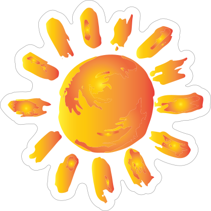Painted Sun Sticker