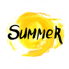 Painted Sun Summer Sticker