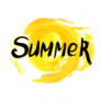 Painted Sun Summer Sticker