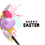 Painting Easter Eggs Illustration Holiday Greeting Card Sticker