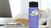 Painting The Spring Landscape Sticker on a Water Bottle (New) example